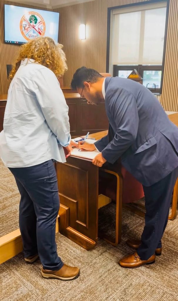 Congratulations Councilmember Rahman on your appointment to the Town Council last night!